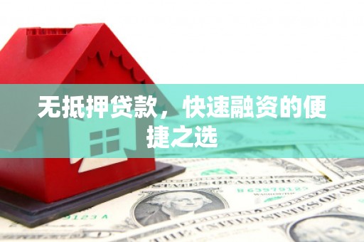 龙崎无抵押贷款，快速融资的便捷之选