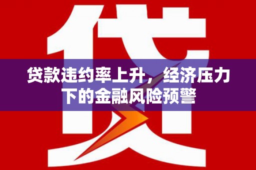 惠东贷款违约率上升，经济压力下的金融风险预警