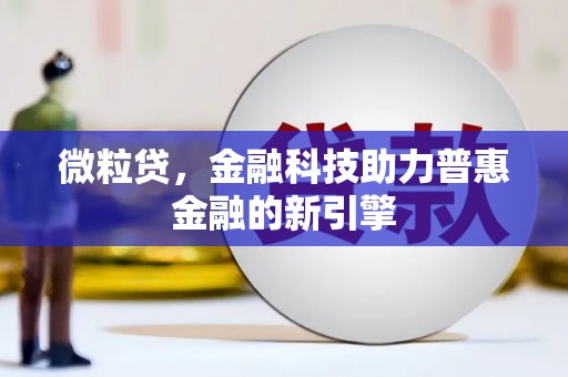 海东微粒贷，金融科技助力普惠金融的新引擎