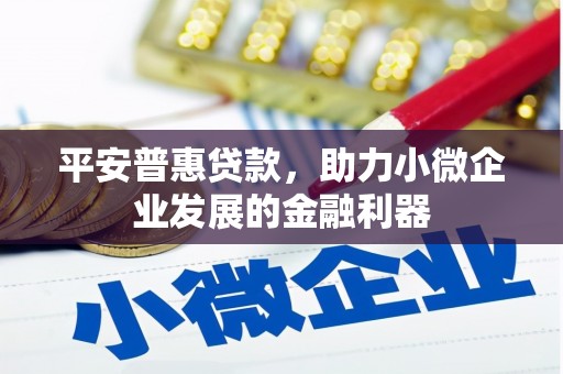 金昌平安普惠贷款，助力小微企业发展的金融利器