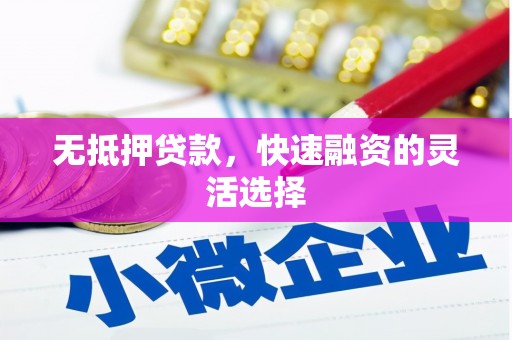 和静无抵押贷款，快速融资的灵活选择