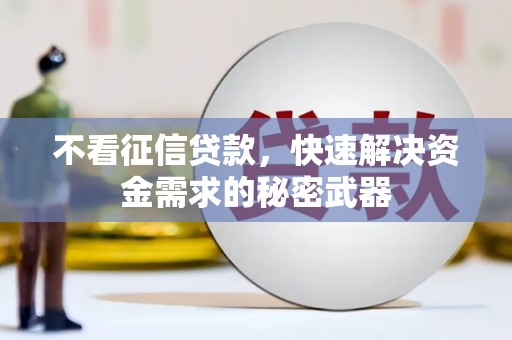 秀山不看征信贷款，快速解决资金需求的秘密武器