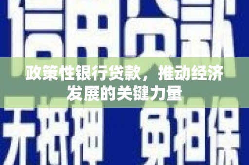清远政策性银行贷款，推动经济发展的关键力量