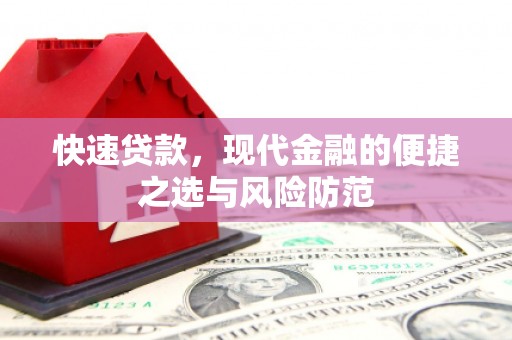 新店快速贷款，现代金融的便捷之选与风险防范