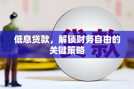 阳信低息贷款，解锁财务自由的关键策略